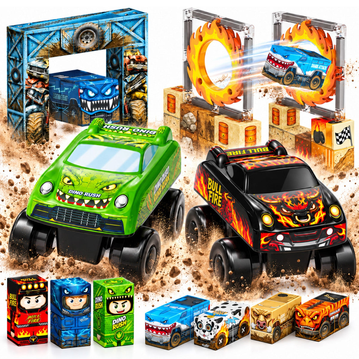 54 magnetiska monstertruckblock GSKC-054 - bild 1