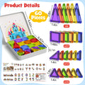 60PCS Classic Colors Magnetic Tiles Set S1112 image 1